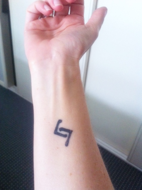So last year I had a small tattoo inked on my left forearm